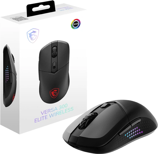 Mysz MSI VERSA 300 ELITE W Wireless/Bluetooth/USB Black (VERSA 300 ELITE W) - obraz 5