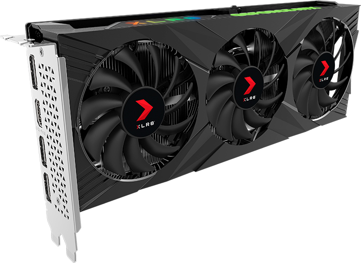 Відеокарта PNY PCI-Ex GeForce RTX 4060 XLR8 Gaming VERTO EPIC-X RGB Triple Fan 8GB GDDR6 (128bit) (2460/17000) (HDMI, 3 x DisplayPort) (VCG40608TFXXPB1) - зображення 2