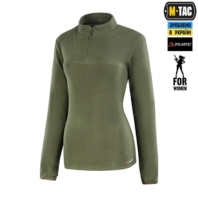 Тактична флісова кофта M-Tac кофта Delta Polartec Lady, розмір XS, колір Army Olive - зображення 1