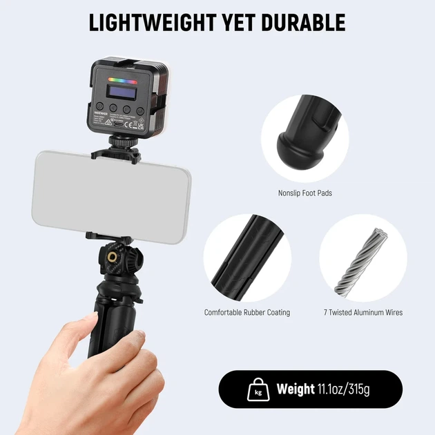 Гибкий мини-штатив для фотоаппарата, смартфона, экшн-камеры NEEWER TP35 с дистанционным управлением 29,5см - изображение 7