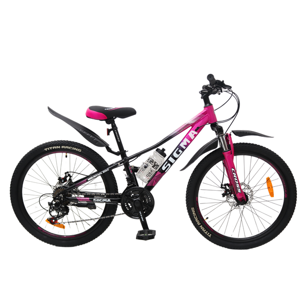 Велосипед Cross 26" Sigma 2024 Рама-13" Черно-розовый – фото, отзывы ...