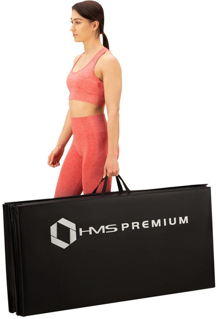 Мат гімнастичний HMS Premium MGS01 240 x 120 x 5 см Black (5907695592511) - зображення 13