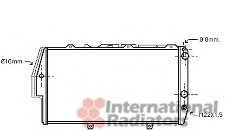 Радіатор охолодження двигуна AUDI 100/200 MT/AT 84-89 Van Wezel Van Wezel (03002020) - зображення 1