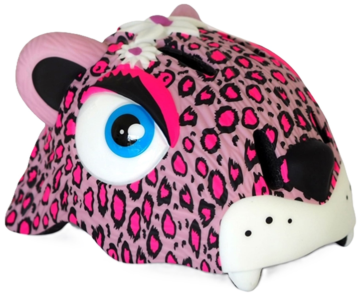 Дитячий шолом Crazy Safety Leopard 49-55 см Рожевий (0826710895947) - зображення 1