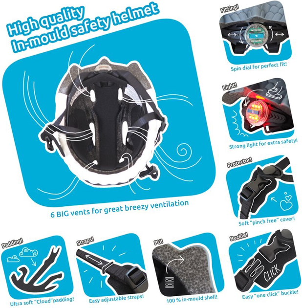 Дитячий шолом Crazy Safety Dino 49-55 см Рожевий (5744001766835) - зображення 3