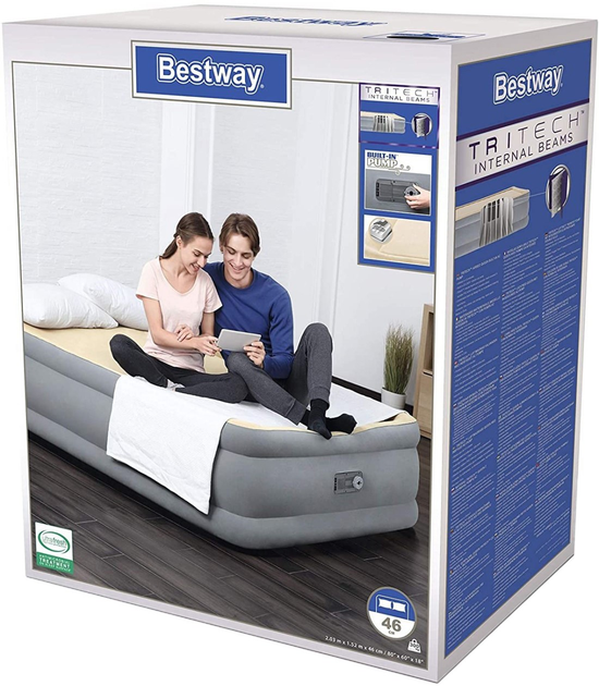 Надувне ліжко Bestway 67486 203 x 152 x 46 см (6942138985573) - зображення 1