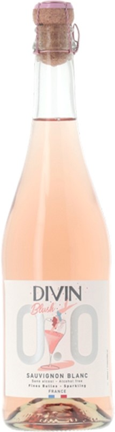 Безалкогольний ігристий напій Divin Sauvignon Blanc Rose Sparkling рожевий 0.75 л 0% (3760189782148) - зображення 1