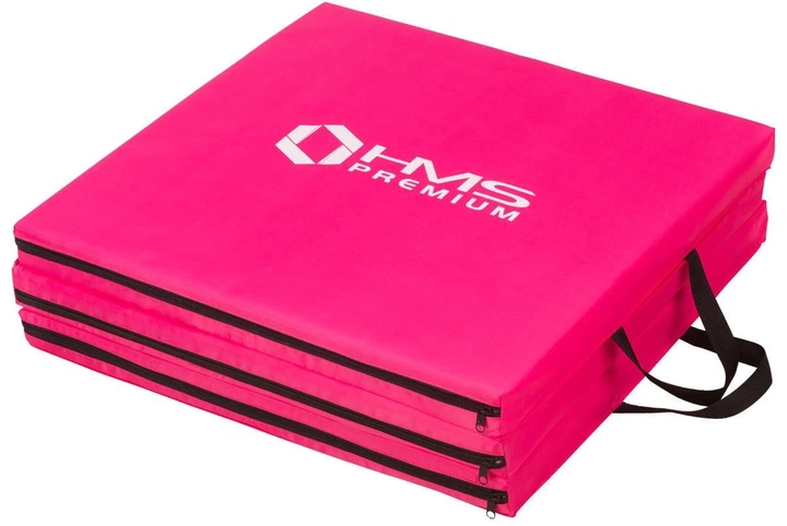 Мат гімнастичний HMS Premium MGS02 180 x 60 x 5 см Pink (5907695592504) - зображення 7