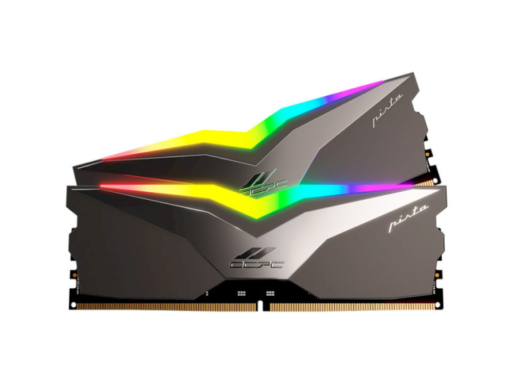 Пам'ять для настільних комп'ютерів OCPC 64 GB (2x32GB) DDR5 6200 MHz Pista Titanium/Silver - зображення 3