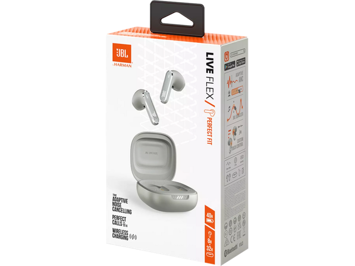 Навушники TWS (повністю бездротові) JBL Live Flex Silver (LIVEFLEXSVR) - изображение 11