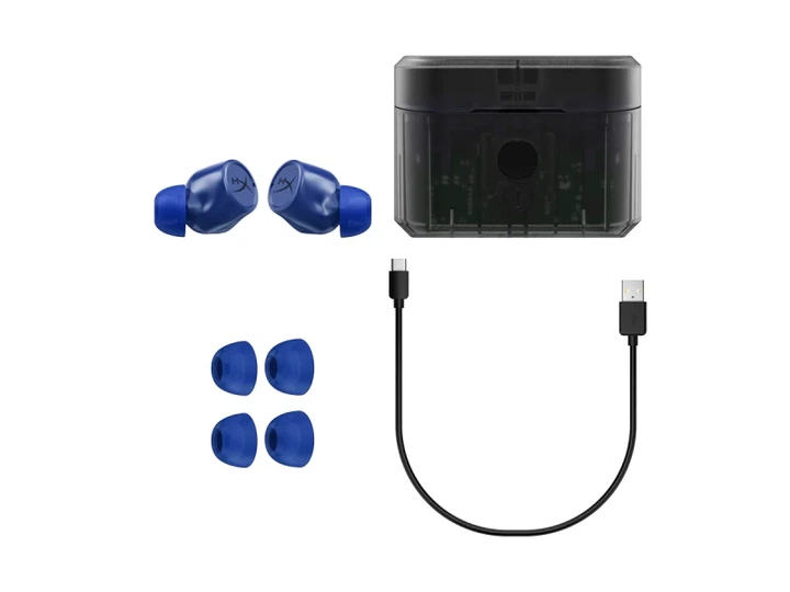 Бездротові навушники HyperX Cirro Buds Pro True Wireless Earbuds Blue - Фото 3 Бездротові навушники HyperX Cirro Buds Pro True Wireless Earbuds Blue - изображение 3