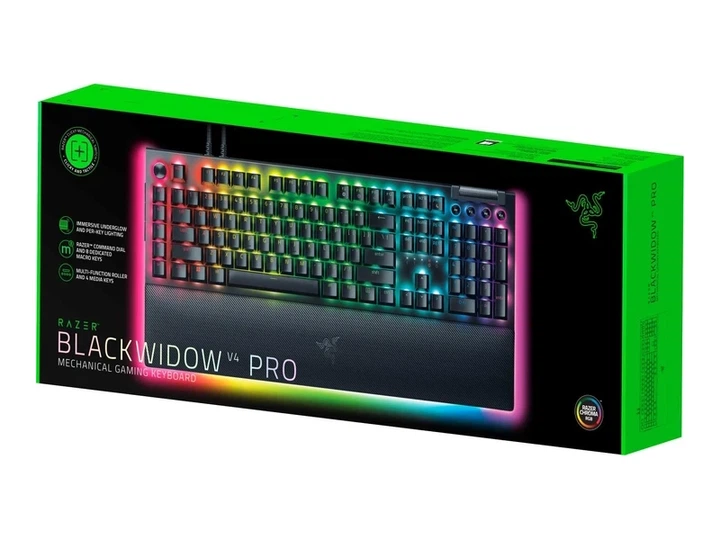 Клавіатура Razer BlackWidow V4 Pro Green Switch US (RZ03-04680100-R3M1) - зображення 7