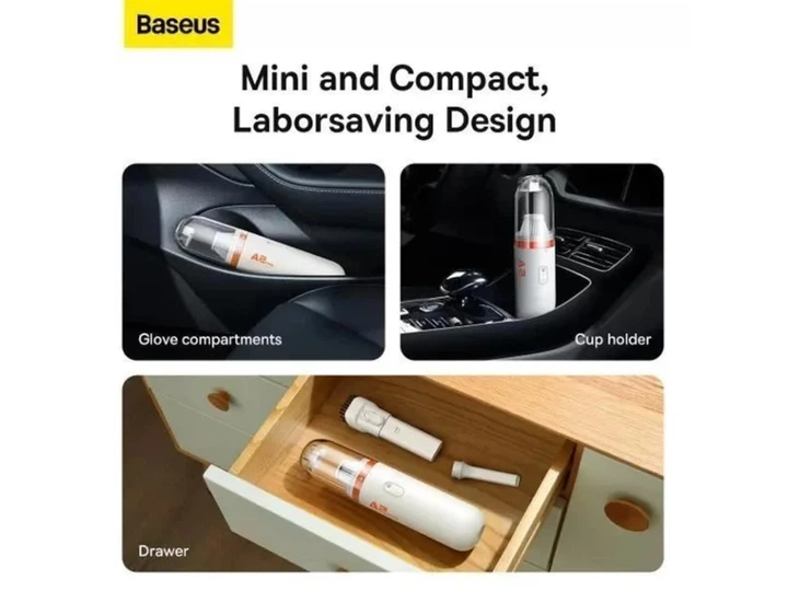 Автомобільний пилосос BASEUS A2 Pro Car Vacuum Cleaner White (VCAQ040002) - изображение 5