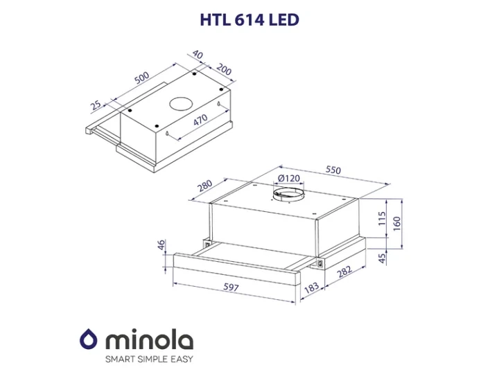 Витяжка Minola HTL 614 WH LED - изображение 10