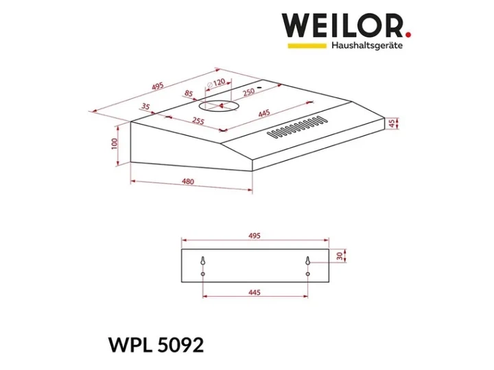 Витяжка WEILOR WPL 5092 I - Фото 9 Витяжка WEILOR WPL 5092 I - изображение 9