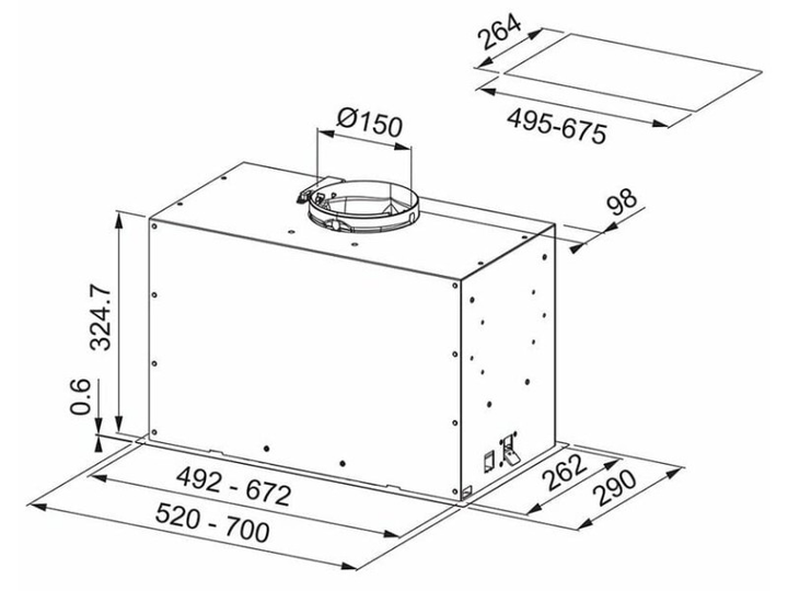 Витяжка Franke Box Flush EVO FBFE BK MATT A52 (305.0665.364) - изображение 3