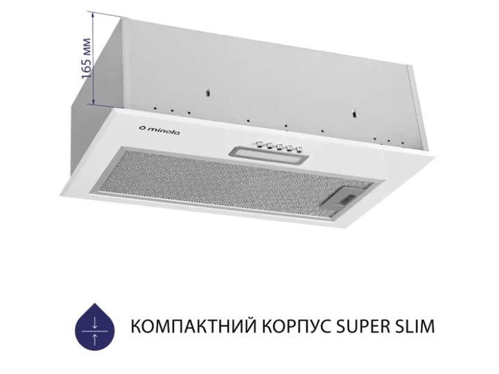 Витяжка Minola HBI 5614 WH 1000 LED - изображение 2