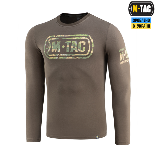 Футболка довгий рукав M-Tac Logo Dark Olive S 80067048-S - зображення 1