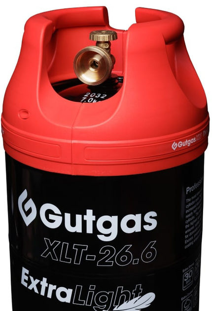 Балон газовий сталевий GUTGAS Ragasco ExtraLight XLT-26.6, 26.6 л, 30 бар, вентиль KLF, 7.3 кг (GAXL2622) - зображення 3