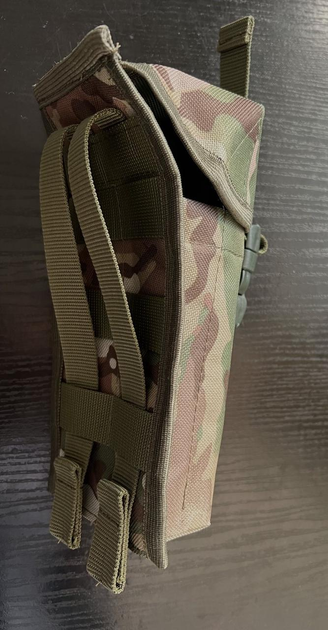 Эластичный закрытый двойной подсумок для магазинов АК GigMilitary Elastic Triple Multicam - изображение 2