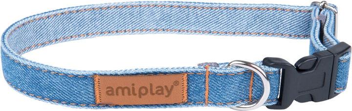 Obroża Amiplay Denim regulowana L Niebieska (5907563271609) - obraz 1