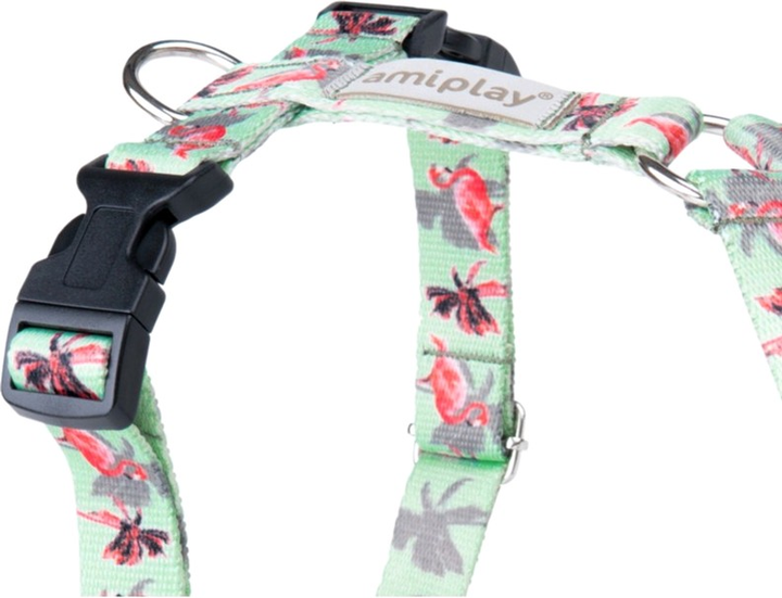 Szelki regulowane dla psa Amiplay BeHappy Guard S Flamingo (5907563282636) - obraz 3
