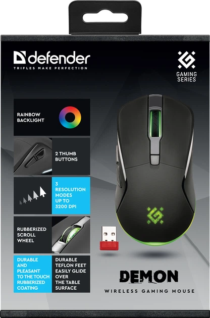 Mysz Defender Demon GM-534 Wireless Black (4745090826463) - obraz 6