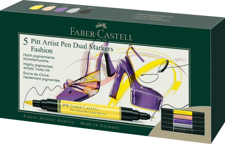 Zestaw linerów Faber-Castell dwustronne 5 szt (4005401620068) - obraz 1