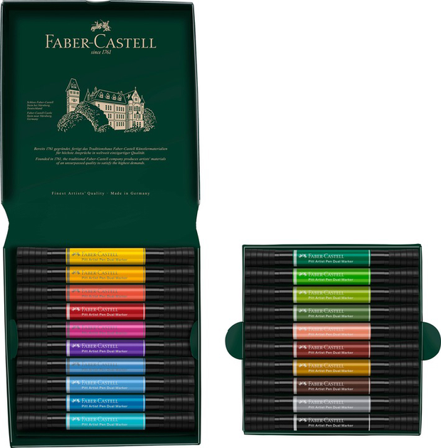 Zestaw markerów Faber-Castell dwustronne 20 szt (4005401620204) - obraz 2