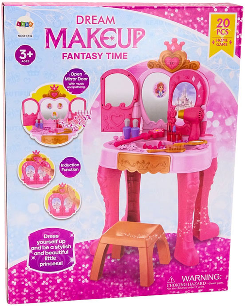 Туалетний столик LEAN Toys Dream Make Up Fantasy Time з датчиком жестів (5905991005827) - зображення 1