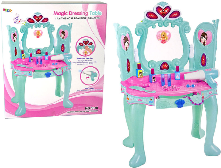 Туалетний столик LEAN Toys Beauty Set Dressing Table Accessories зі звуком і світлом (5905515352727) - зображення 2