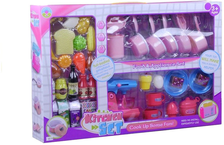 Zestaw kuchenny LEAN Toys Little Chef Garnki i Jedzenie z akcesoriami (5905323219854) - obraz 1