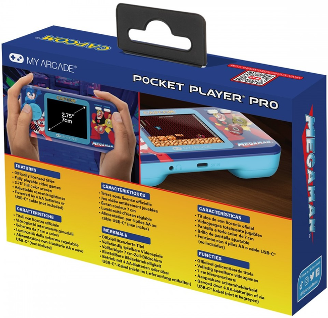 Retro konsola My Arcade Pocket Player Pro Mega Man DGUNL-4191 (845620041916) - obraz 4