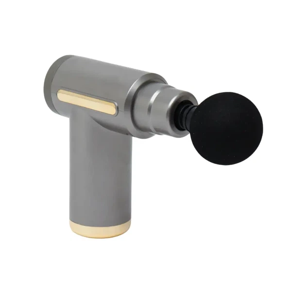 Массажер мышечный ручной Massage Gun Аккумуляторный перкуссионный Массажный 4 насадки для рук ног шеи - изображение 4