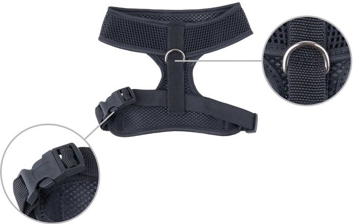 Szelki dla psa Amiplay Air Scout S Czarne (5907563248762) - obraz 5