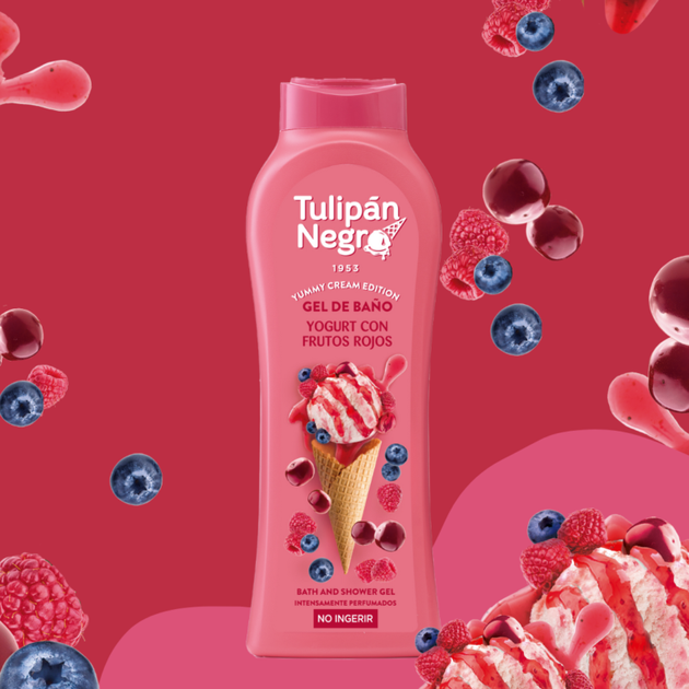 Гель для душу Tulipan Negro Yummy Cream ягідний йогурт (650 мл) - Фото 2 Гель для душу Tulipan Negro Yummy Cream ягідний йогурт (650 мл) - изображение 2