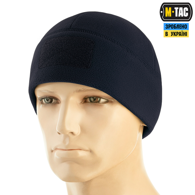 Шапка M-Tac Watch Cap Elite фліс (320г/м2) с липучкой M Dark Navy Blue - изображение 1