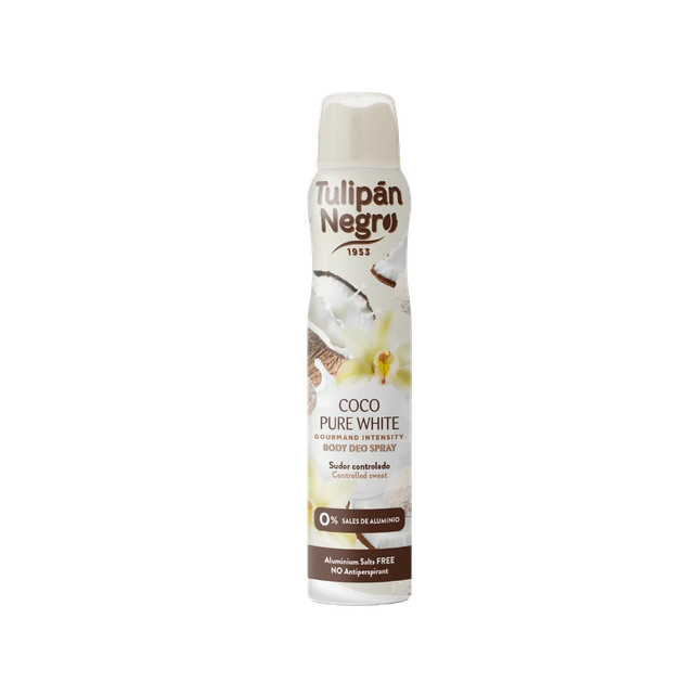 Дезодорант-спрей для тела женский Нежный кокос Tulipan Negro (8410751031819) - Фото 1 Дезодорант-спрей для тела женский Нежный кокос Tulipan Negro (8410751031819) - изображение 1