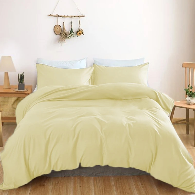 Акція на Комплект постільної білизни MirSon полуторний 143x210 см Light Pro 10-014 Soft yellow Satin від Rozetka