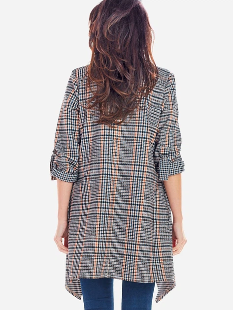 Płaszcz damski w kratę Awama A366 212862 L/XL Niebieski (5902360550278) - obraz 2