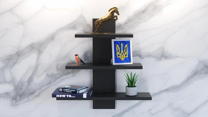 Полка навесная Холдинг Престиж цвет антрацит 50 см - изображение 2