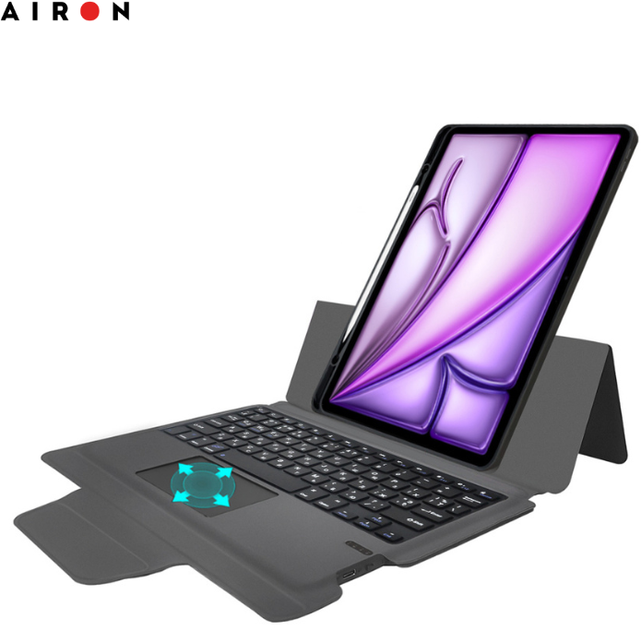 Чехол-клавиатура для планшета Apple iPad Air 13 2024 Airon Premium Black (4822352781232) - изображение 7
