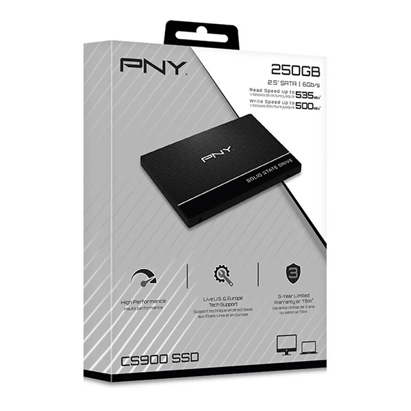 SSD накопичувач 2,5″ 250GB PNY CS900 (SSD7CS900-250-RB) - изображение 4