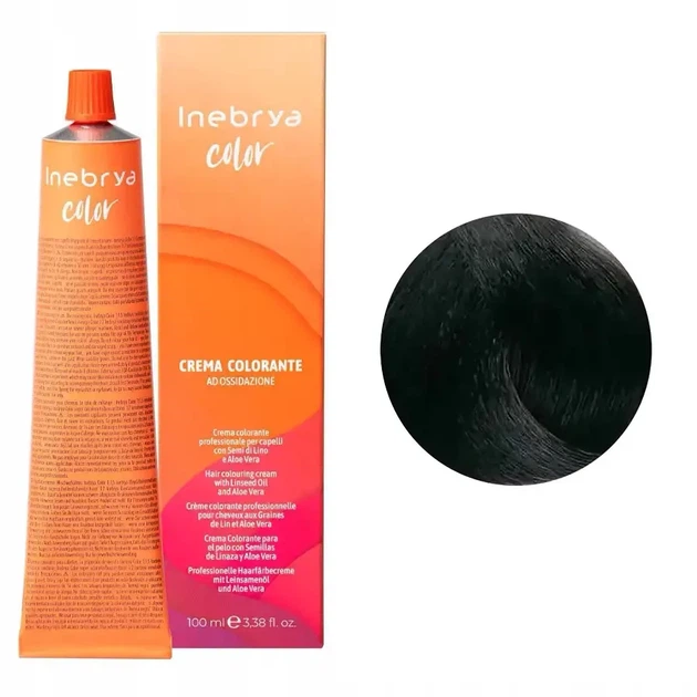 Крем-фарба для волосся Inebrya Color Linseed Oil and Aloe Vera 4/9 темний шоколад 100 мл - Фото 2 Крем-фарба для волосся Inebrya Color Linseed Oil and Aloe Vera 4/9 темний шоколад 100 мл - зображення 2