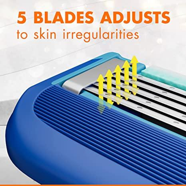 Верстат без змінного леза Gillette Sensor 5 Mens 5 Blade Razors (2 pack) NEW - зображення 5