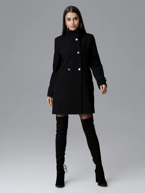 Пальто жіноче Figl M623 XL Чорне (5902194357197) - зображення 3