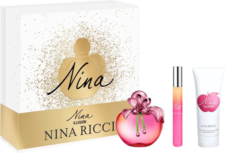 Подарунковий набір для жінок Nina Ricci Nina Illusion Парфумована вода 80 мл + Парфумована вода 10 мл + Лосьйон для тіла 75 мл (3137370362227) - зображення 1