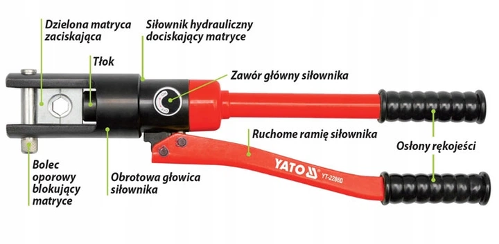 Гидравлический Кримпер Для Обжима Проводов и Тросов YATO (YT-22860) - изображение 7