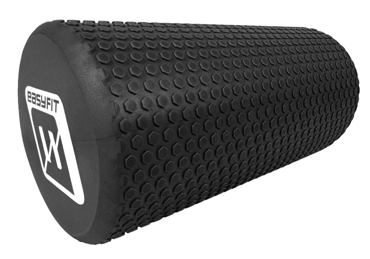 Массажный ролик EasyFit Foam Roller 30 см Черный - изображение 3