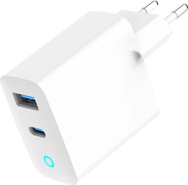 Мережевий зарядний пристрій Gembird PD30W, USB-A+Type-C (TA-UC-PDQC30L-W-01) - зображення 4